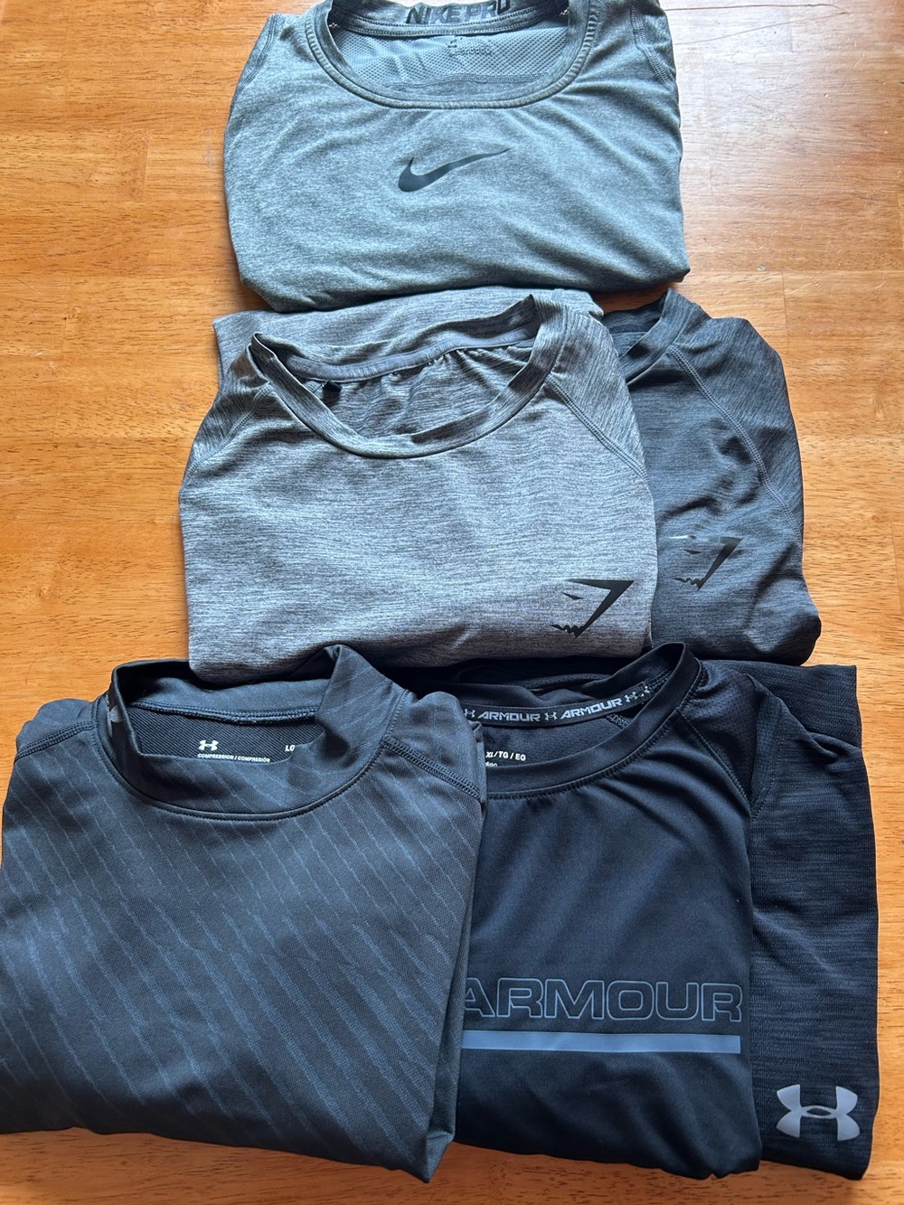 Nike & Under Armour & GymShark Long Sleeve Athletic Shirts - L/XL